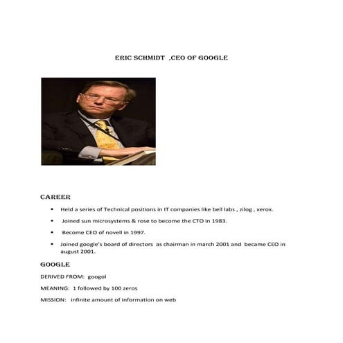 Eric schmidt | PDF