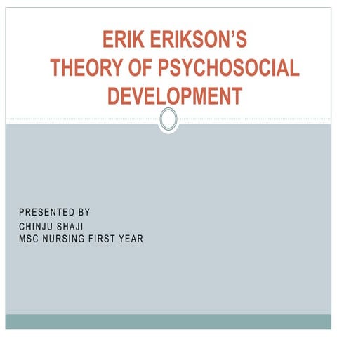 Ericson.power point presentation theory of pediatrics