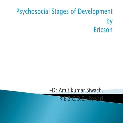 Eric Ericson: Stage theory of development | PPTX