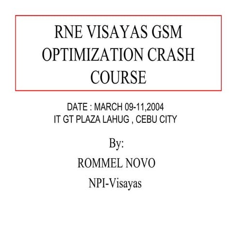 Ericsson optimization opti