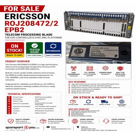 Ericsson KRC161490/1 Radio 2217 B1 LTE Radio Unit Tested Good 100+ In ...