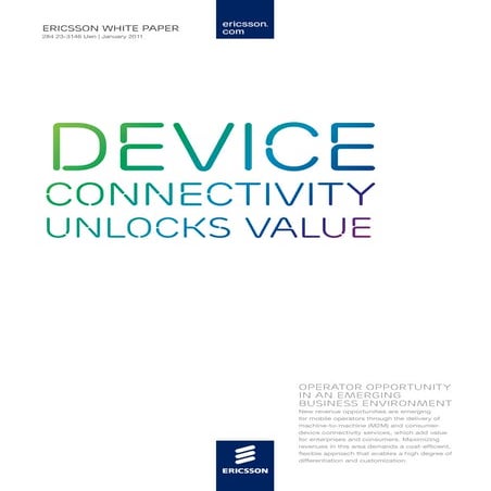 Ericsson white paper - Device connectivity unlocks value