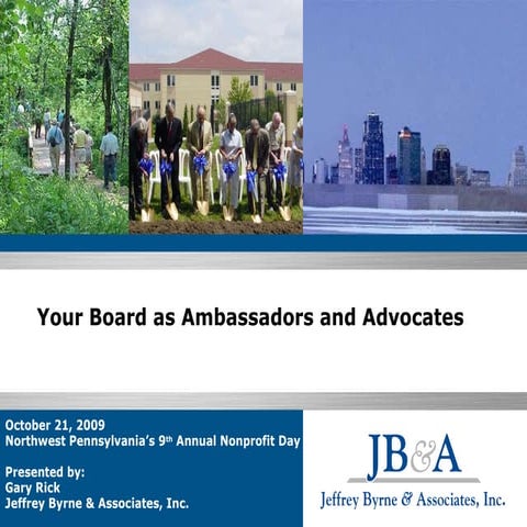 Your Board as Advocates and Ambassadors