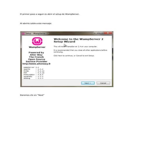 Instalación WampServer