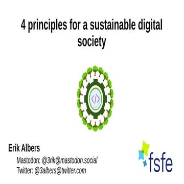 SFScon 21 - Erik Albers - 4 principles for a sustainable digital society