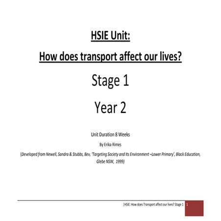 Erika Rimes Stage 1 Hsie Transport