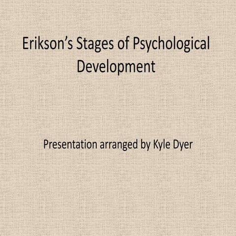 Erikson’s stages of psychological development