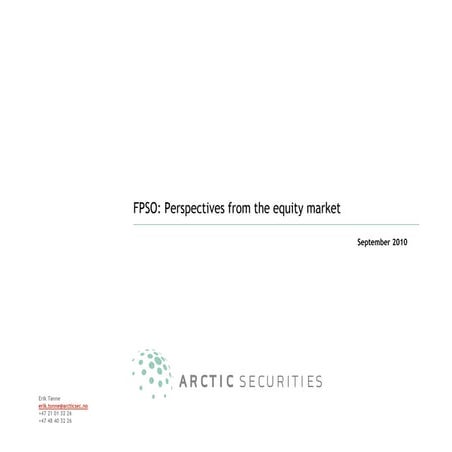 FPSO: Perspectives from the equity market