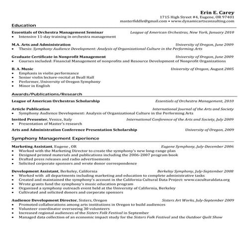 Erin Carey Resume