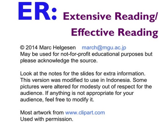 Extensive Reading: How easy is easy? | PPT