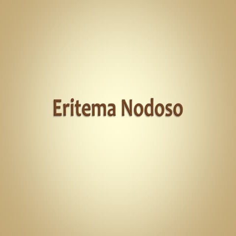 Eritema nodoso