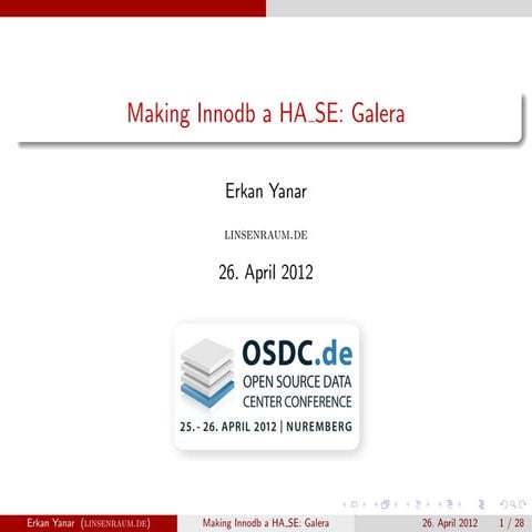 OSDC 2012 | Galera: Multi-Master Replikation für MySQ by Erkan Yanar