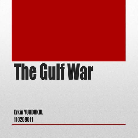 Erkin YURDAKUL (GULF WAR - FRICTION AND FOG OF WAR) 