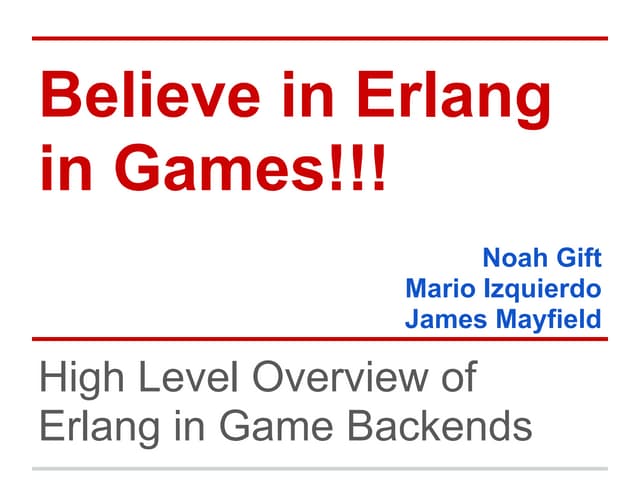 Erlang factory slides