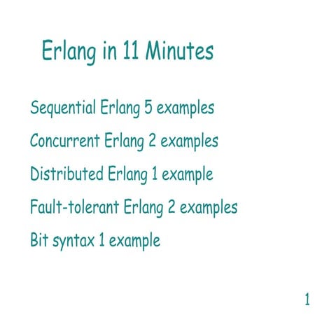 Erlang in 11 Minutes