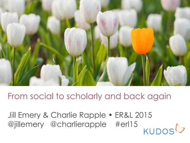 From socially to scholarly and back again