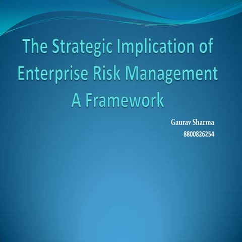 Enterprise Risk Management