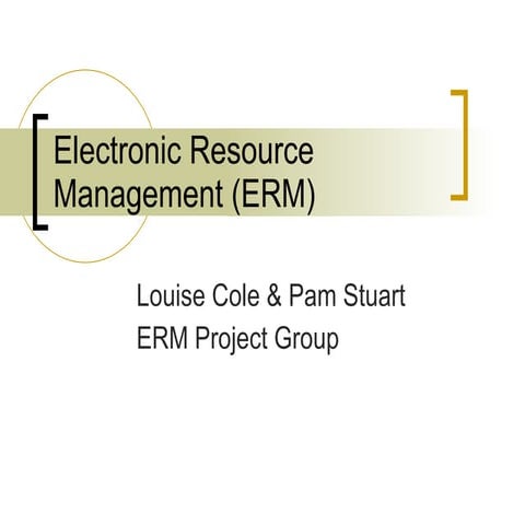 Electronic Resource Management (ERM)