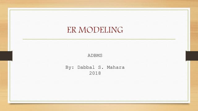 ER modeling