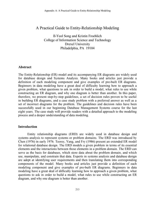 Er modeling guide