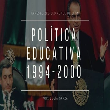 Aportes a la educación Ernesto Zedillo | PDF