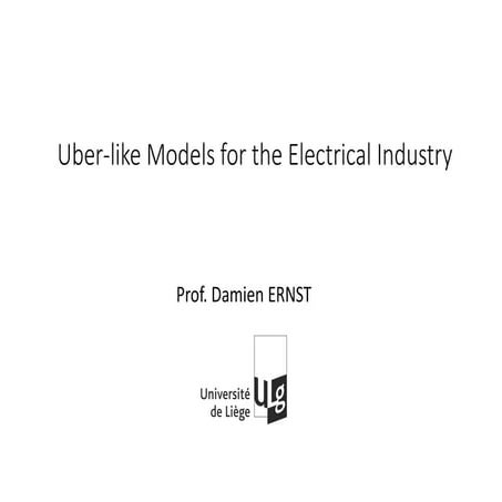 Uber-like Models for the Electrical Industry