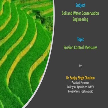 Erosion control measures