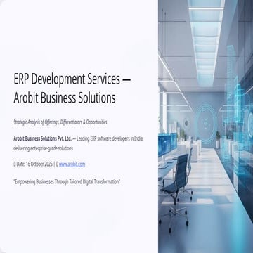 Custom ERP Development by Arobit – Empowering Smarter Business Management