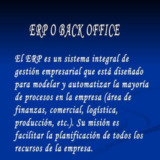 ERP  SISTEMA INTEGRAL DE GESTION