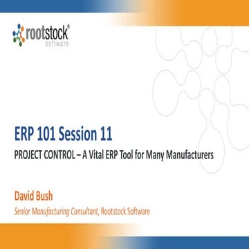 Project Control - A Vital ERP Tool for Many Manufacturers