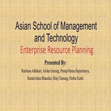 Enterprise Resource Planning