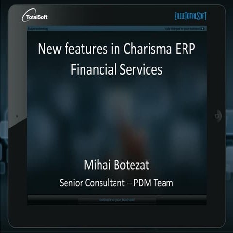 Financial Services - New features in Charisma 2014