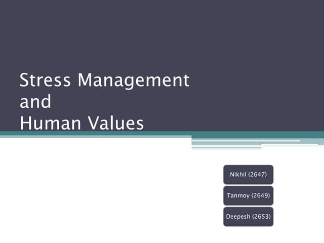 stress management
