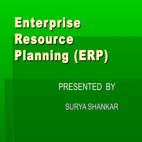 Erp by surya shankar 12mt07ind020