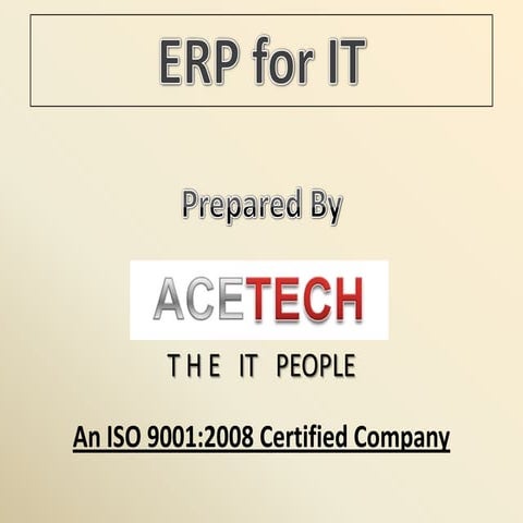 ERP for IT