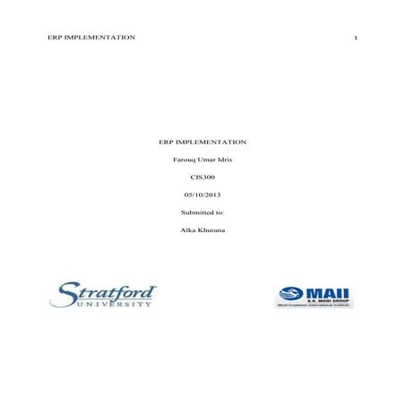 Erp implementation