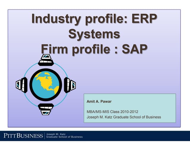ERP Industry profile and SAP firm profile