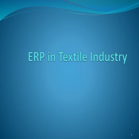 Erp in textile
