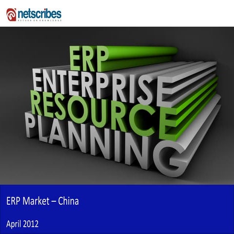 Market Research Report :  ERP Market in China