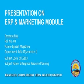 Marketing module in ERP