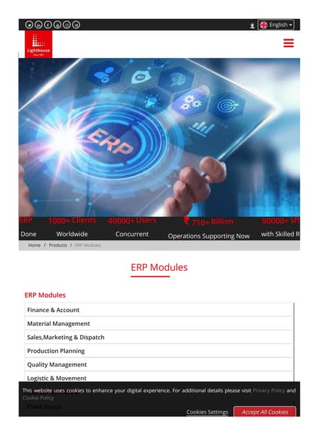 Enterprise Resource Planning - ERP | PPT