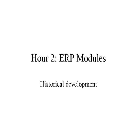 Erp Modules