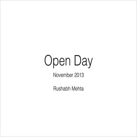 ERPNext Open Day - November 2013