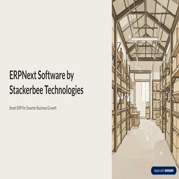 ERPNext Software Solutions by Stackerbee Technologies | PDF