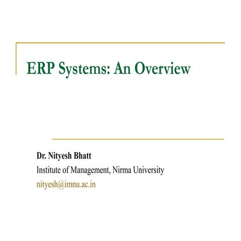 Erp overview