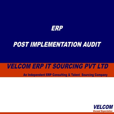 Erp post implementation audit