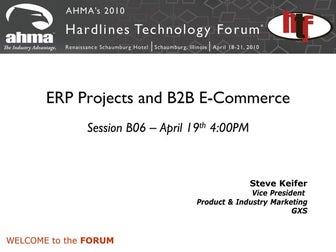 ERP Projects Create B2B e-commerce Opportunities