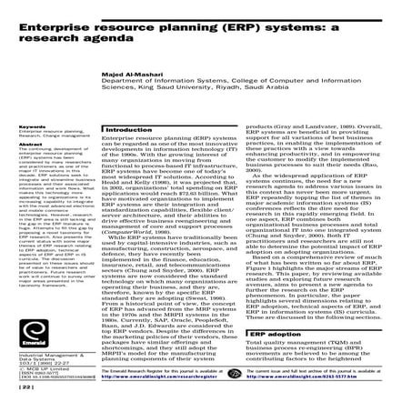 Erp research agenda(imds)