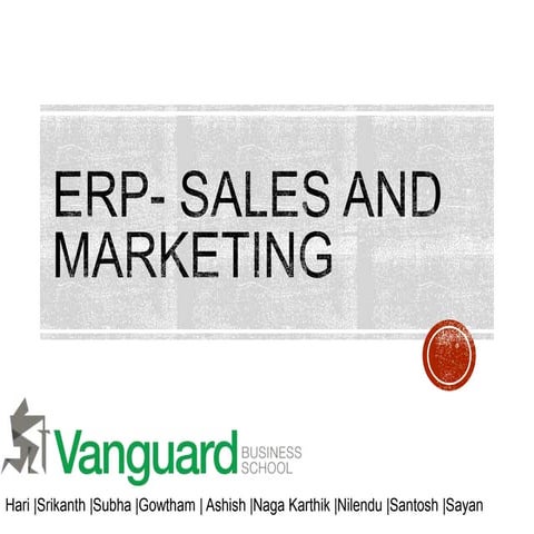 ERP -  Sales & Marketing
