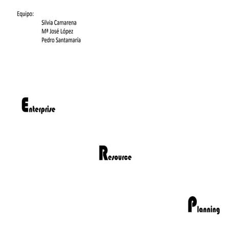 Erp(sistemas de planificación de recursos empresariales)